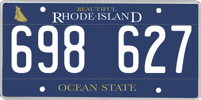 RI license plate 698627