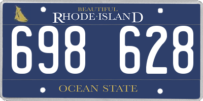 RI license plate 698628