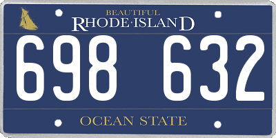 RI license plate 698632