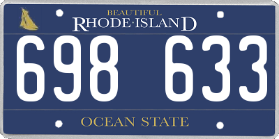 RI license plate 698633