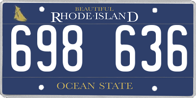RI license plate 698636