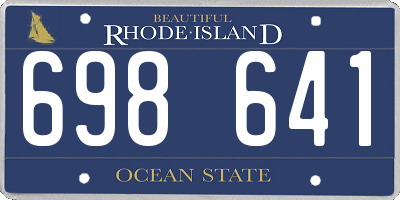 RI license plate 698641