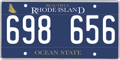 RI license plate 698656