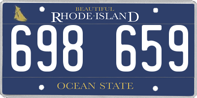RI license plate 698659