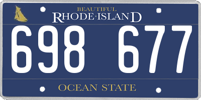 RI license plate 698677