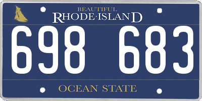 RI license plate 698683