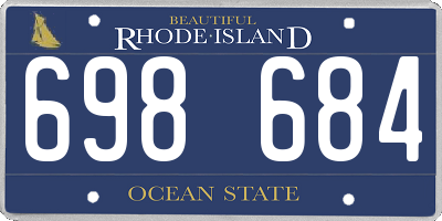 RI license plate 698684