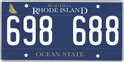 RI license plate 698688