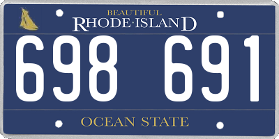 RI license plate 698691