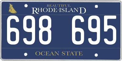 RI license plate 698695