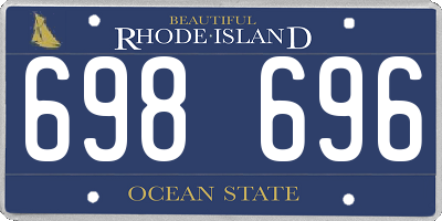 RI license plate 698696
