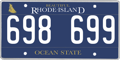 RI license plate 698699