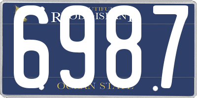 RI license plate 6987