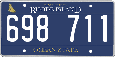 RI license plate 698711