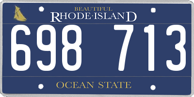 RI license plate 698713