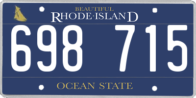 RI license plate 698715