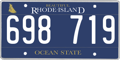 RI license plate 698719