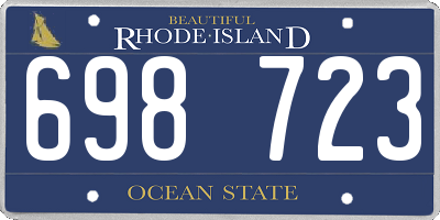 RI license plate 698723