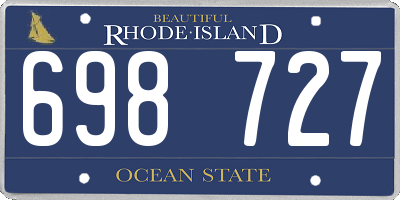 RI license plate 698727