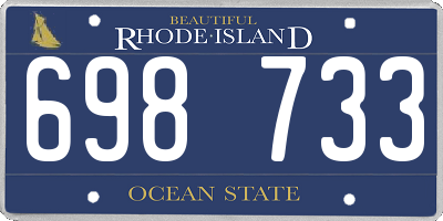 RI license plate 698733