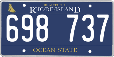 RI license plate 698737