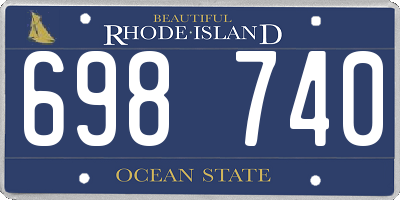 RI license plate 698740