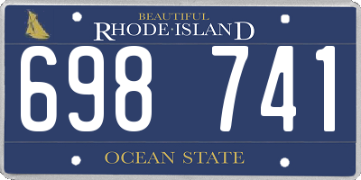 RI license plate 698741