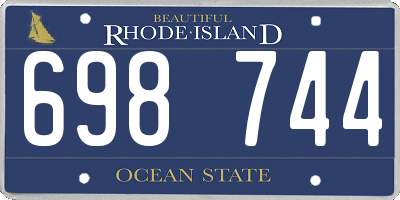 RI license plate 698744