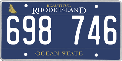RI license plate 698746