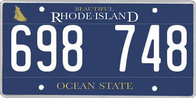RI license plate 698748