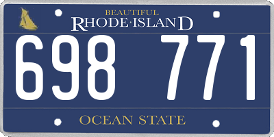 RI license plate 698771