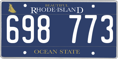 RI license plate 698773