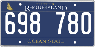 RI license plate 698780