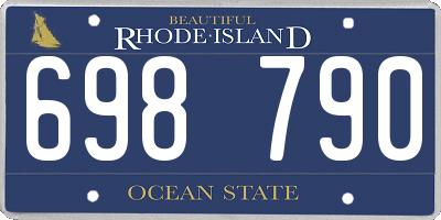 RI license plate 698790