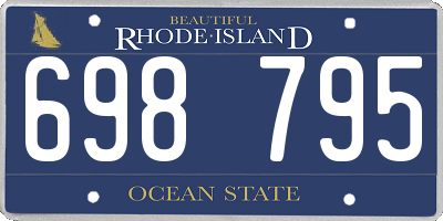 RI license plate 698795