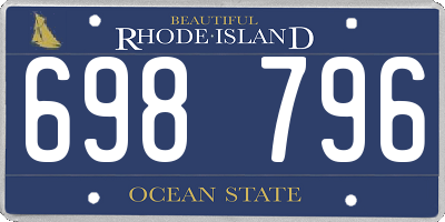 RI license plate 698796