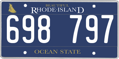 RI license plate 698797