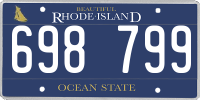 RI license plate 698799