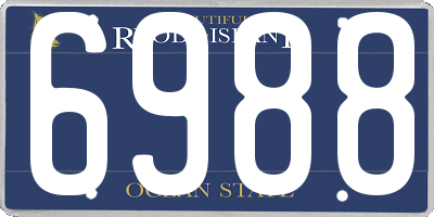 RI license plate 6988
