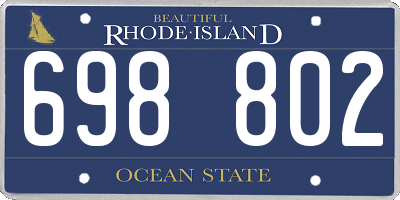 RI license plate 698802
