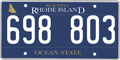 RI license plate 698803