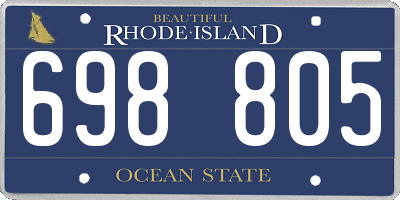 RI license plate 698805