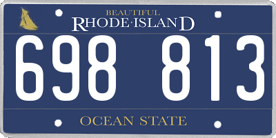 RI license plate 698813