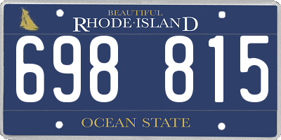 RI license plate 698815
