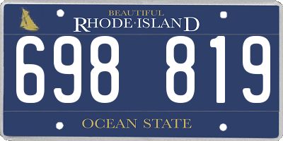 RI license plate 698819