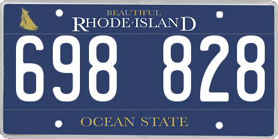 RI license plate 698828