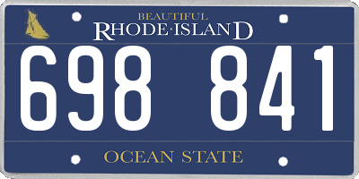 RI license plate 698841