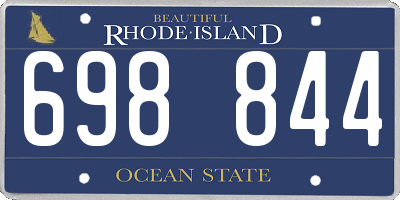 RI license plate 698844
