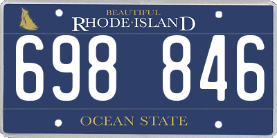 RI license plate 698846