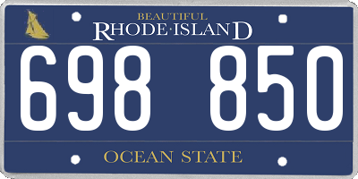 RI license plate 698850